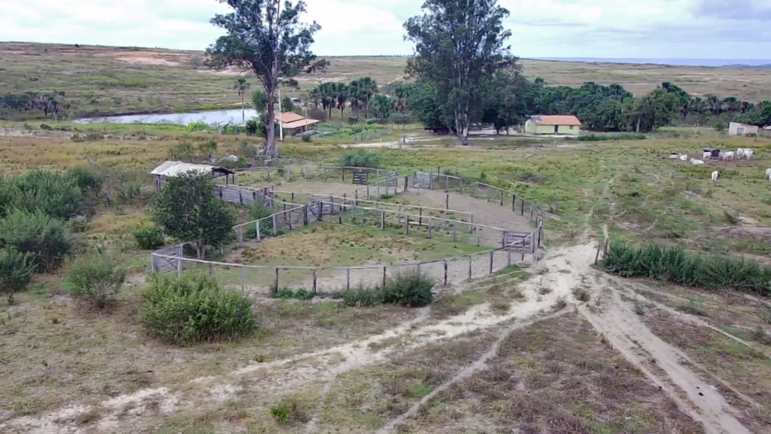 Curral, casas e estrutura da fazenda